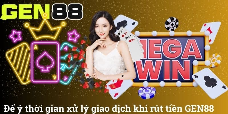Để ý thời gian xử lý giao dịch khi rút tiền GEN88